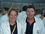 Lucy and Bredan (coach) at the Opening Ceremony 